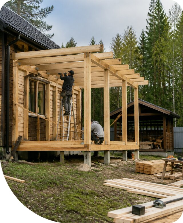 Строительство пристроек и построек на участке в Златоусте